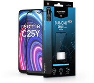 Realme C25/C25Y edzett üveg képernyővédő fólia - MyScreen Protector Diamond Glass Lite Edge2.5D Full Glue - black