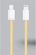BLACKBIRD USB-C to Lightning Adatkábel 1m, Sárga (Extra erős anyagból)