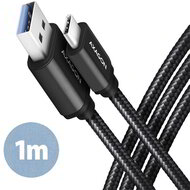 Axagon BUCM3-AM10AB USB-C 3.2 Gen 1 - USB-A 1 m fekete kábel