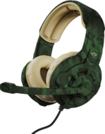 Trust Fejhallgató - GXT 411C Radius Camo (1,5m kábel; mikrofon; hangerőszabályzó; 3.5mm TRRS jack + Y kábel, zöld)