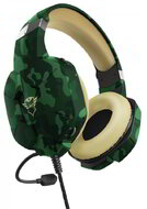 Trust Fejhallgató - GXT 323C Carus Jungle Camo (mikrofon; hangerőszabályzó; 3.5mm jack; nagy-párnás; zöld)