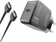 CellularLine Hálózati töltő USB-C kábellel, 1xUSB, 15 W, fekete