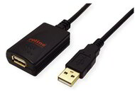 ROLINE Extender, USB 2.0, fekete, 5m