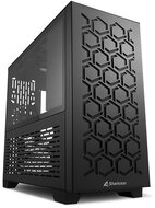 Sharkoon Számítógépház - MS-Y1000 Black (fekete; fekete belső; alsó táp; mATX; mITX; 2xUSB3.0; I/O)