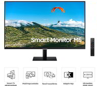 Samsung 32" M5 monitor/TV - VA panel 1920x1080 16:9 60Hz 4ms 3000:1 250cd HDR10 2xHDMI/2xUSB/WiFi/Bluetooth, hangszóró, Fekete