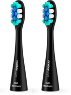 NICEBOY ION Sonic replacement brush head 2 pcs Medium, black