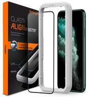 SPIGEN ALM FC képernyővédő üveg (2.5D, ujjlenyomatmentes, extra karcálló, 9H, ultravékony, 0.3mm színkiemelés) FEKETE