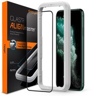SPIGEN ALM FC képernyővédő üveg (2.5D, ujjlenyomatmentes, extra karcálló, 9H, ultravékony, 0.3mm színkiemelés) FEKETE