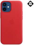 APPLE valódi bőr telefonvédő (Magsafe rögzítésű, mágneses) PIROS