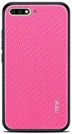 MOFI HONOR műanyag telefonvédő (szilikon keret, bőr hatású hátlap, fonott minta) MAGENTA
