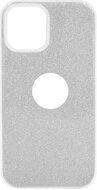 Szilikon telefonvédő (műanyag belső, csillogó hátlap, logo kivágás) EZÜST
