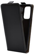 Samsung Galaxy A53 Tok álló, bőr hatású (FLIP, lefelé nyíló, szilikon tartó) FEKETE