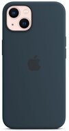 Apple iPhone 13 szilikon telefonvédő (Magsafe rögzítésű, mágneses) SÖTÉTKÉK