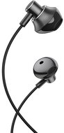 HOCO M75 fülhallgató SZTEREO (3.5mm jack, mikrofon, felvevő gomb, hangerő szabályozó, mágneses) FEKETE