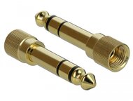 Delock Átalakító 6,35 mm sztereo apa 3,5 mm sztereo anya 3 pólusú fém, csavarozható