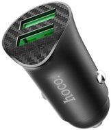 HOCO Z39 autós töltő 2 USB aljzat (18W, QC3.0, gyorstöltés támogatás) FEKETE