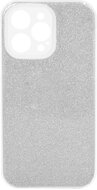 iPhone 13 Pro Szilikon telefonvédő (műanyag belső, csillogó hátlap) EZÜST
