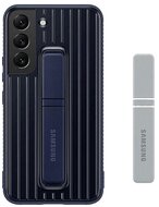 Samsung Galaxy S22 SAMSUNG műanyag telefonvédő (dupla rétegű, gumírozott, asztali tartó funkció) SÖTÉTKÉK