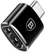 BASEUS adapter (USB - Type-C, USB / pendrive csatlakoztatás, OTG) FEKETE