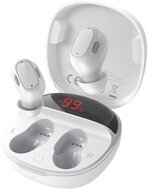 BASEUS ENCOK WM01 PLUS bluetooth fülhallgató SZTEREO (v5.0, TWS, mikrofon, cseppálló, mini, LED + töltőtok) FEHÉR