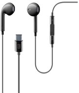 CELLULARLINE ORBIT fülhallgató SZTEREO (Type-C, mikrofon, felvevő gomb, hangerőszabályzó) FEKETE
