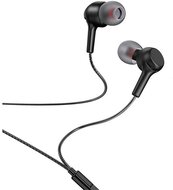 HOCO M78 fülhallgató SZTEREO (3.5mm jack, mikrofon, felvevő gomb, hangerőszabályzó, törésálló kábel) FEKETE