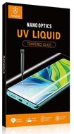Samsung Galaxy S22 Ultra AMORUS UV LIQUID képernyővédő üveg (3D full cover, íves, karcálló, 0.3mm, 9H + UV lámpa) ÁTLÁTSZÓ