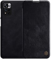 Xiaomi Redmi Note 11 Pro NILLKIN QIN tok álló, bőr hatású (FLIP, oldalra nyíló, bankkártya tartó) FEKETE