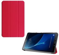 Samsung Galaxy Tab A 10.1 Tok álló, bőr hatású (aktív FLIP, oldalra nyíló, TRIFOLD asztali tartó funkció) PIROS
