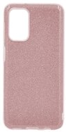 Samsung Galaxy A13 Szilikon telefonvédő (műanyag belső, csillogó hátlap) RÓZSASZÍN