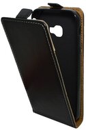 Samsung Galaxy Xcover 4 Tok álló, bőr hatású (FLIP, lefelé nyíló, szilikon tartó) FEKETE