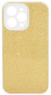 Apple iPhone 13 Pro Szilikon telefonvédő (műanyag belső, csillogó hátlap) ARANY