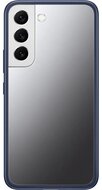 SAMSUNG Galaxy S22 5G szilikon telefonvédő (cserélhető átlátszó / füst hátlap, ütésálló keret) SÖTÉTKÉK