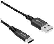 ORICO adatkábel és töltő (USB - Type-C, gyorstöltés támogatás, 100cm, törésgátló, cipőfűző minta) FEKETE