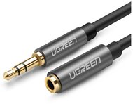 UGREEN audió kábel (3.5mm csatlakozó aljzat - 3.5mm jack, AUX, 100cm) SZÜRKE