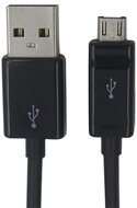 Adatkábel és töltő (USB - microUSB, 120cm) FEKETE