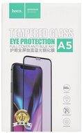 HOCO A5 képernyővédő üveg (3D full cover, íves, szél, kék fény elleni védelem, karcálló, 9H) FEKETE