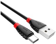 HOCO X27 adatátvitel adatkábel és töltő (USB - Type-C, gyorstöltés támogatás, 120cm, törésgátló) FEKETE