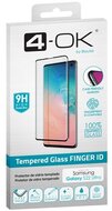 Samsung Galaxy S22 Ultra 4-OK képernyővédő üveg (3D full glue, íves, karcálló, tokbarát, ujjlenyomat olvasó, 9H) FEKETE