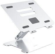 Orico Notebook állvány - LST-2AS-SV/69/ (állítható, 2x USB-A 3.0, kártyaolvasó: SD, ezüst)