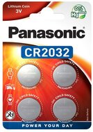 PANASONIC gombelem (CR2032EL / 4BP, 3V) 4db /csomag