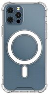 Apple iPhone 13 Pro Szilikon telefonvédő (mágneses, közepesen ütésálló, légpárnás sarok, MagSafe kompatibilis) ÁTLÁTSZÓ