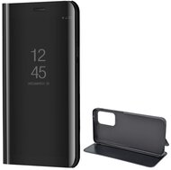 Samsung Galaxy A33 5G Tok álló (aktív FLIP, oldalra nyíló, asztali tartó funkció, tükrös felület, Mirror View Case) FEKETE
