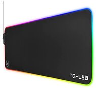 The G-Lab Egérpad - PA RUBIDIUM (800x300x3mm; fekete, extra USB, RGB LED)