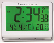 Alba "Horlcdneo" rádióvezérlésű LCD kijelzős falióra ezüst színű (BHORLCDNEOE)