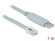 Delock Adapter USB 2.0 A-típusú apa > 1 x soros RS-232 RJ45 apa 1,0 m szürke