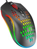 Everest Gamer Egér - SM-G07 METAFOR (6400 DPI, 7gomb, 1,5m harisnyázott kábel,optikai, fekete, RGB LED)