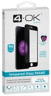 4-OK Apple iPhone 7/ 8/ SE 2/ SE 3 képernyővédő üveg (3D full glue, íves, teljes felületén tapad, tok barát, karcálló, 9H) FEKETE