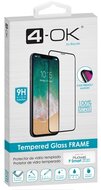 4-OK Huawei P Smart képernyővédő üveg (3D full glue, íves, teljes felületén tapad, tok barát, karcálló, 9H) FEKETE