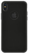 4-OK SILK Apple iPhone XS Max 6.5 műanyag telefonvédő (gumírozott, logo kivágás) FEKETE
